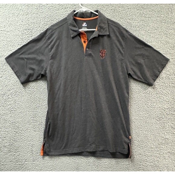 MLB San Francisco Giants Polo Shirt XL Gray Short Sleeve Logo - Picture 1 of 9
